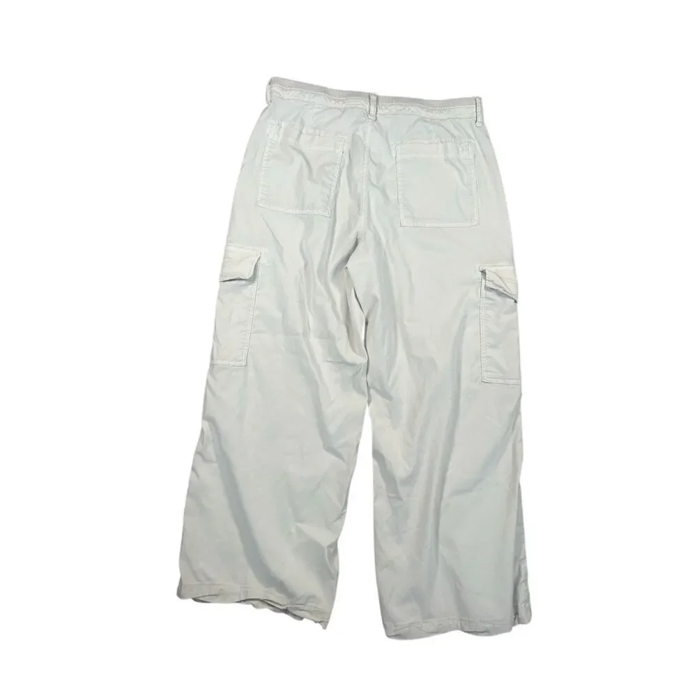 AE Dreamy Drape Stretch Cargo Super High-Waisted Baggy Wide-Leg Pant Beige 12 S